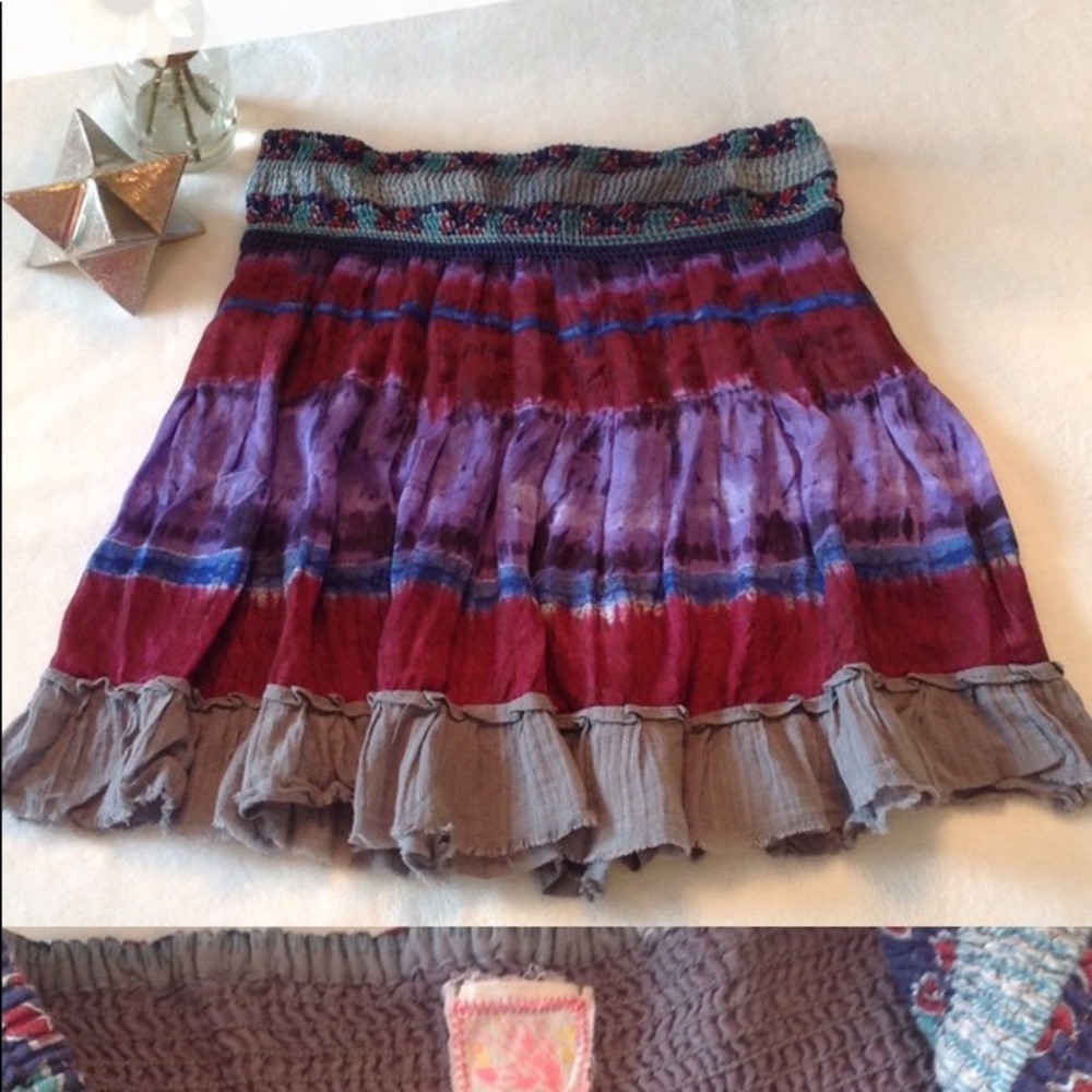 Free people tie dye skirt